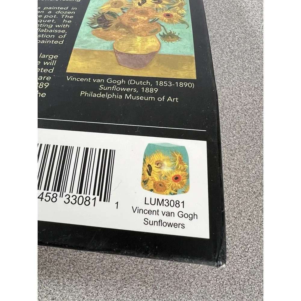 NEW Modgy Luminary Lanterns Vincent van‎ Gogh Sunflowers Candle Lumina Set of 4